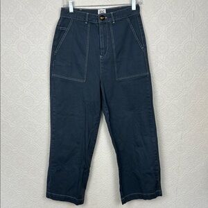 BDG Urban Outfitters Navy Wide Leg Cargo Pants Utility Utilitarian 29
